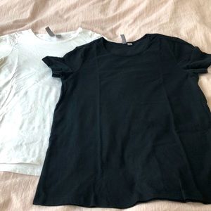 [Bundle] White & Black Crew Neck T-Shirts